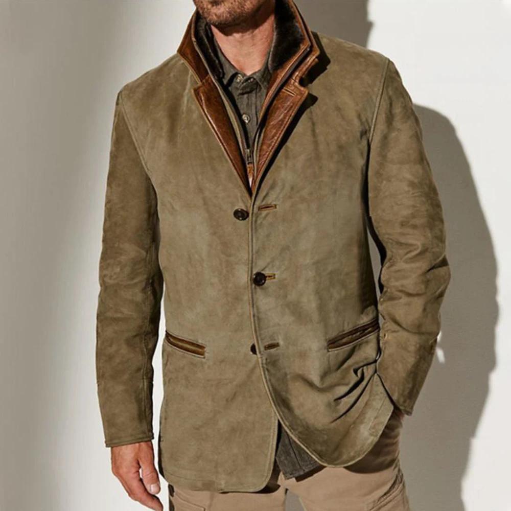 남성 레트로 신사 빈티지 재킷, 당신의 몸매를 드러내는 중공업 빈티지 작업 및 여성 캐주얼 재킷, 가을 및 겨울